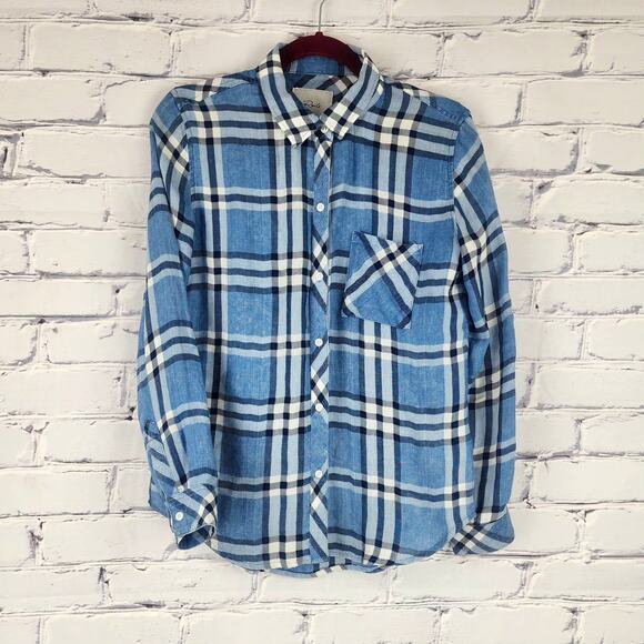 Rails Hunter Shirt Size S Lapis White Black Chambray Button Up lumberjack cabin - Picture 1 of 9